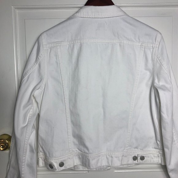 J. Crew Jackets & Coats J Crew Womens White Denim Jacket L Poshmark